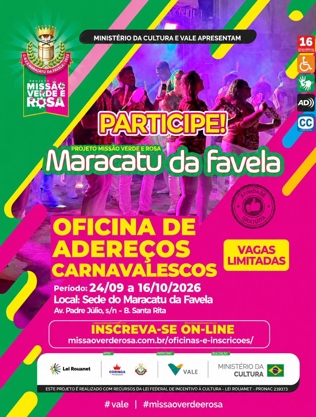 Inscrição — Adereços Carnavalescos